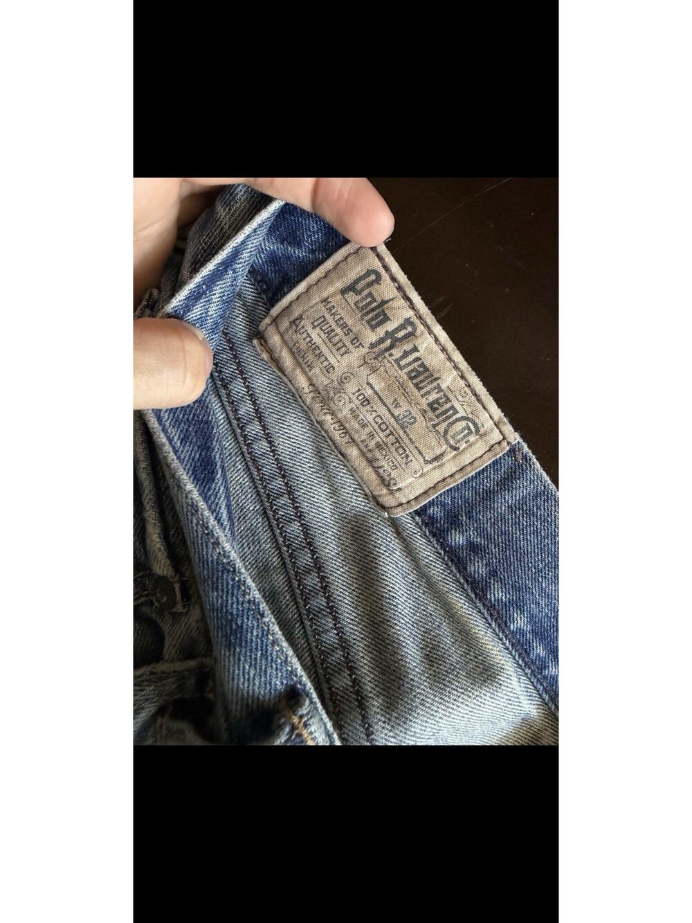 Polo Ralph Lauren VTG 90’s Men's Blue Light Wash Distressed 5Pocket Denim Shorts